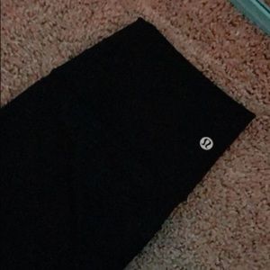 Black High Waisted Lululemon Align Crop 21”